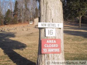 Self-guided driving tour sign, New Bethel Area Closed to Hunters