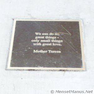 Mother Teresa Plaque