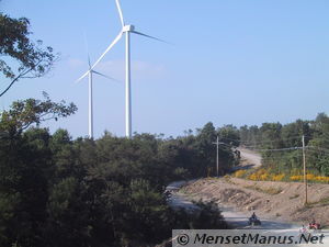 ATVs on road to wind power plant