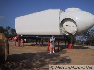 Nacelle on ground, close-up