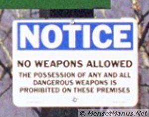 No Weapons Allowed