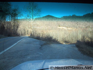 Fork onto gravel road, past Rosedale School