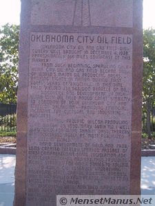 Oklahoma City Oil Field Monument