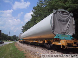 Tower on railcar