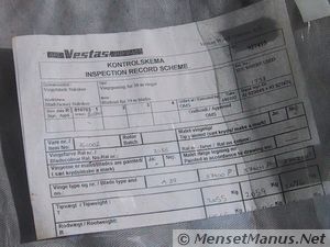 Vestas Shipping Label